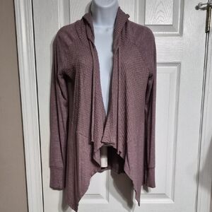 Mudd Women's Mauve Draped Cardigan